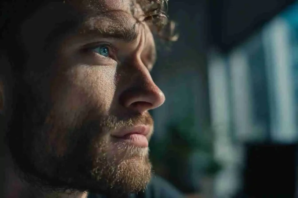 Professional practicing a 2-Minute Mental Reset in a minimalist workspace for clarity and grit