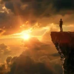 Person standing strong at sunrise symbolizing a sunshine mindset and mental resilience