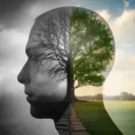 Symbolic image of life-changing mindset shifts showing a head divided between a tangled, dead-end path and a vibrant, upward path representing personal growth.