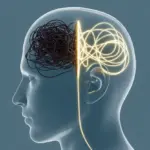 An illustration showing the process of breaking a bad habit, with tangled neural pathways in the brain being rewired into organized, glowing lines. How Long to Break a Habit